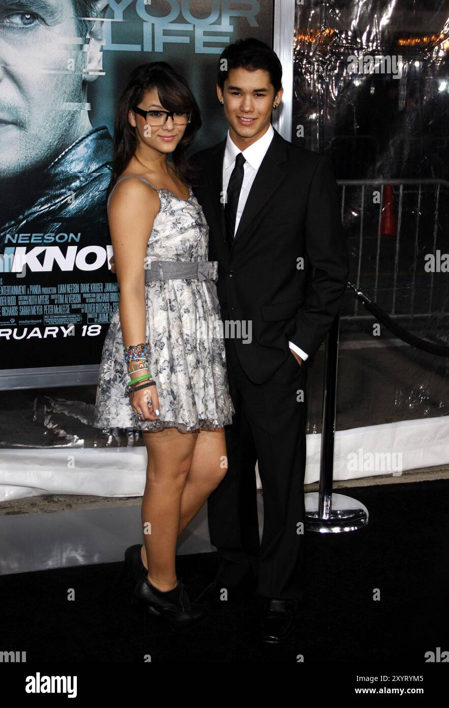 BooBoo Stewart and Fivel Stewart at the Los Angeles premiere of 'Unknown' held at the Mann Village Theatre in Westwood on February 16, 2011. Stock Photo