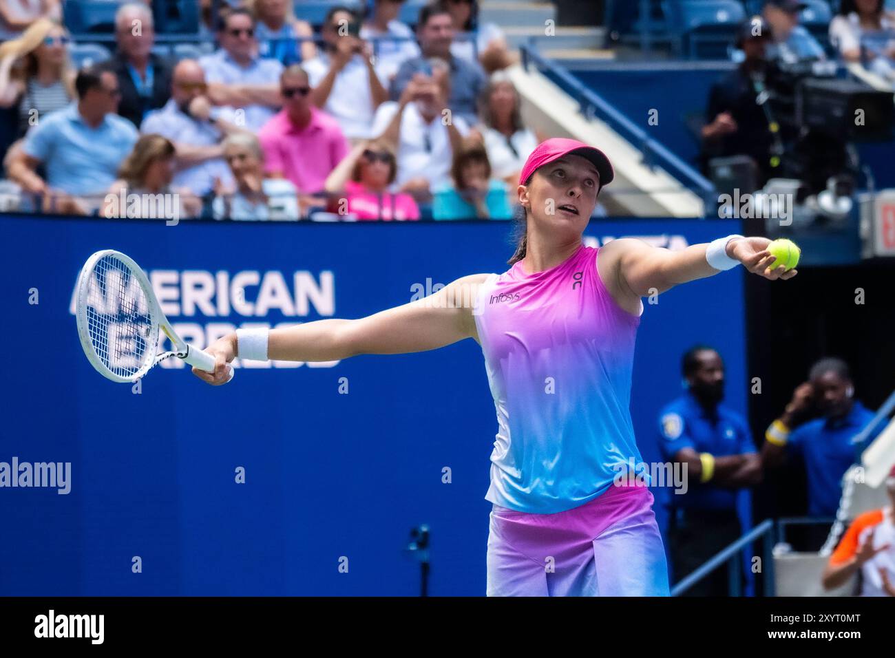 Iga Swiatek (POL) competes in round 1 of the 2024 US Open Tennis Stock ...
