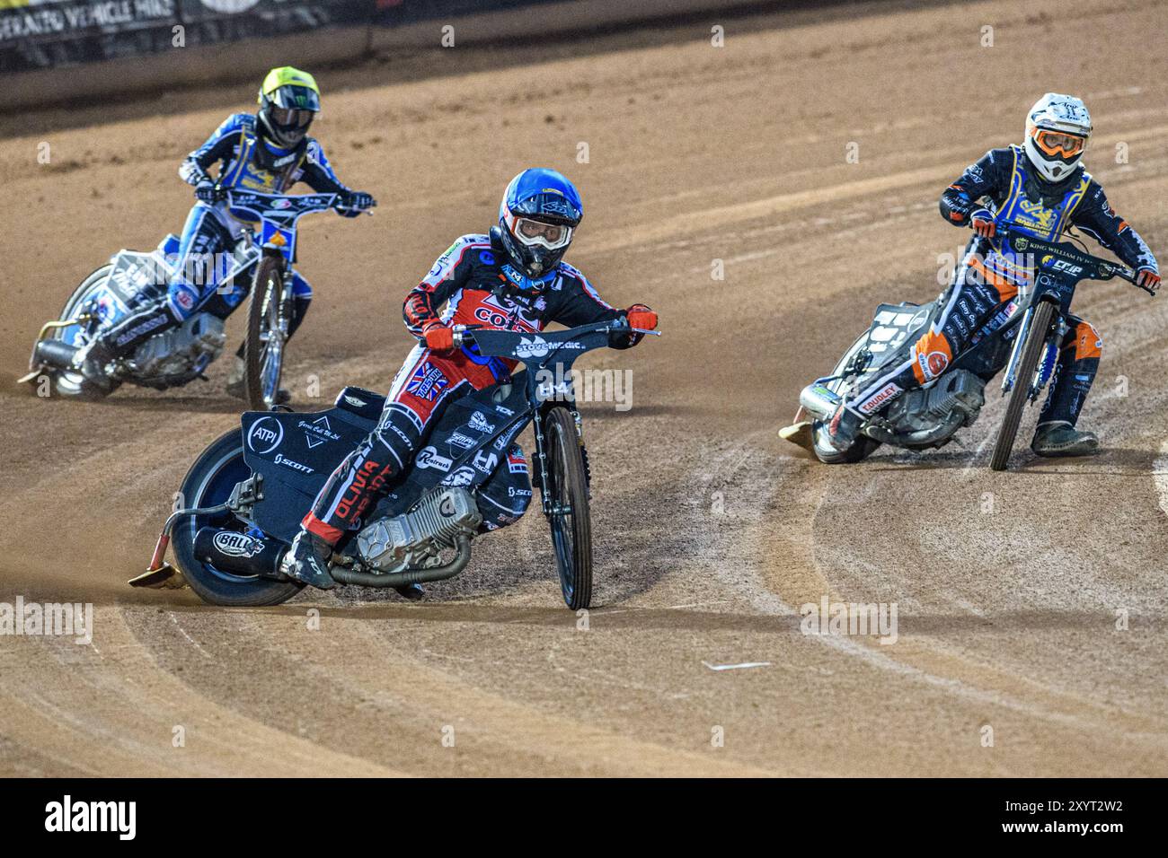 Belle Vue Colts Harry McGurk In Blue Leading Edinburgh Monarchs Mark belle-vue-colts-harry-mcgurk-in-blue-leading-edinburgh-monarchs-mark