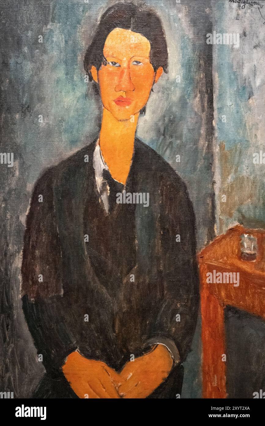 painting by Amedeo Modigliani called Chaim Soutine painted 1917 Stock ...