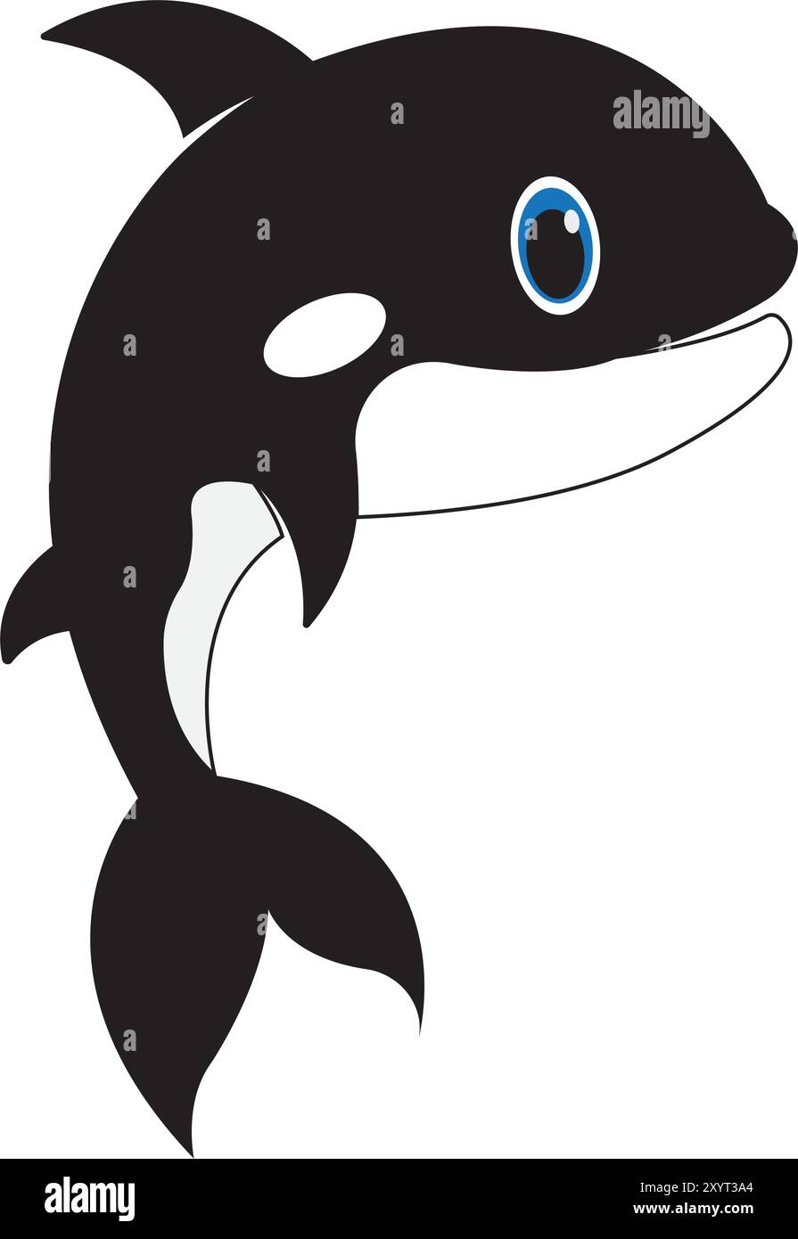 Orca Killer Whale Logo Icon Vector illustration design Stock Vector ...