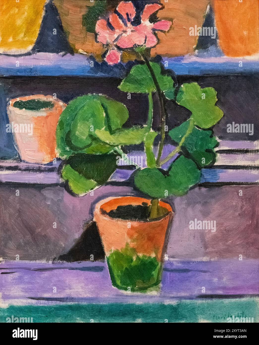 painting by Henri Matisse called Pot of Geraniums painted 1912 Stock Photo