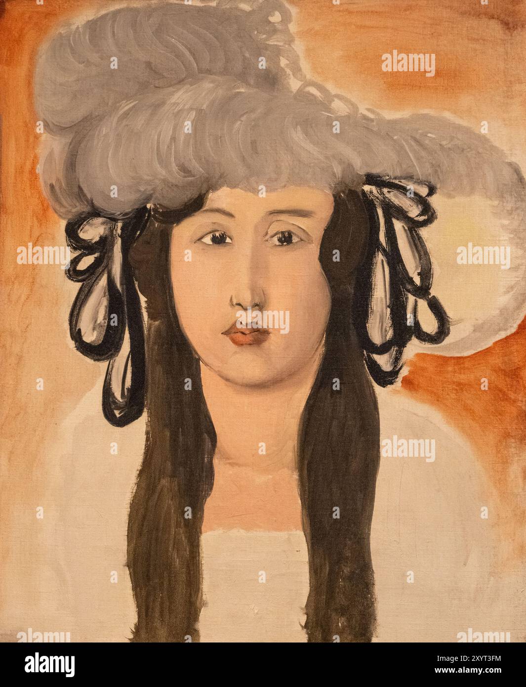painting by Henri Matisse called The Plumed Hat painted 1919 Stock Photo