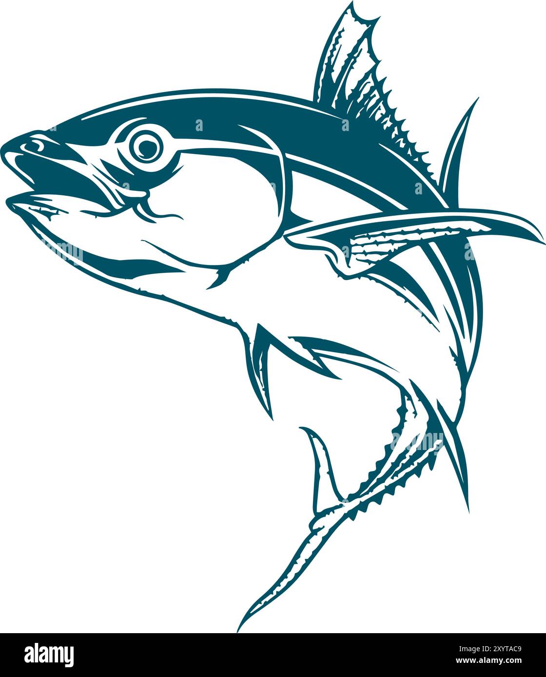 tuna or skipjack tuna icon vector illustration Stock Vector