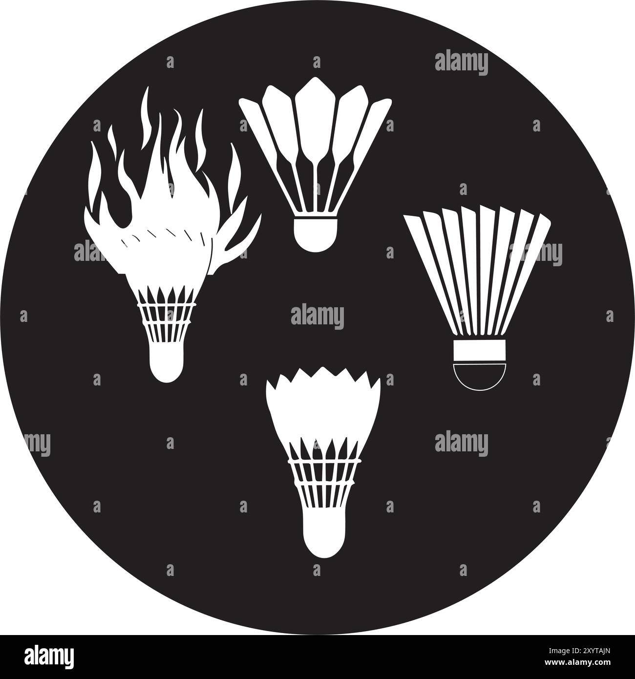 badminton shuttlecock icon vectors illustration Stock Vector Image ...