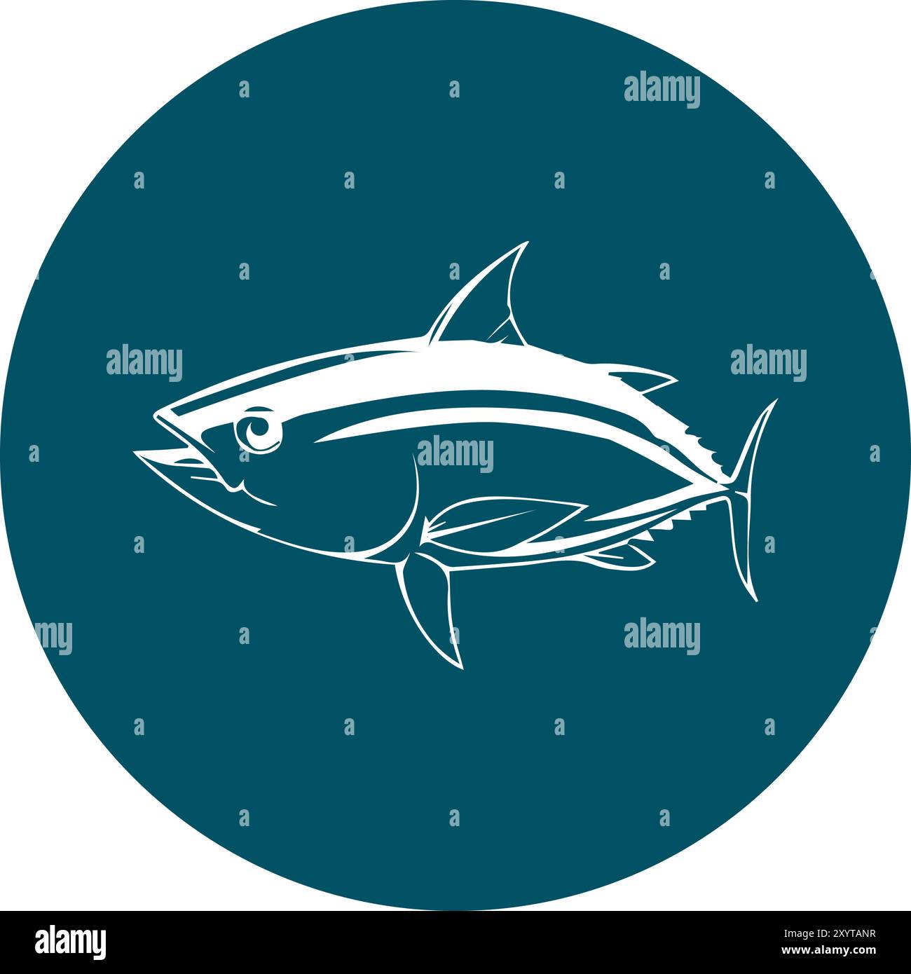 tuna or skipjack tuna icon vector illustration Stock Vector