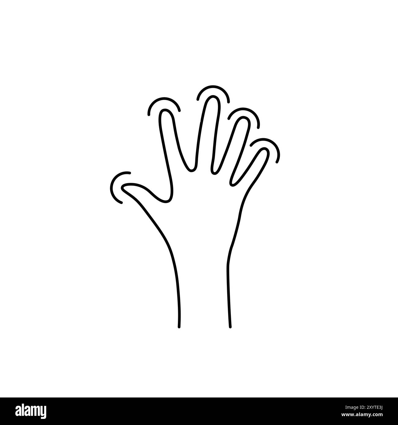 thin line hand like tactile sensations Stock Vector