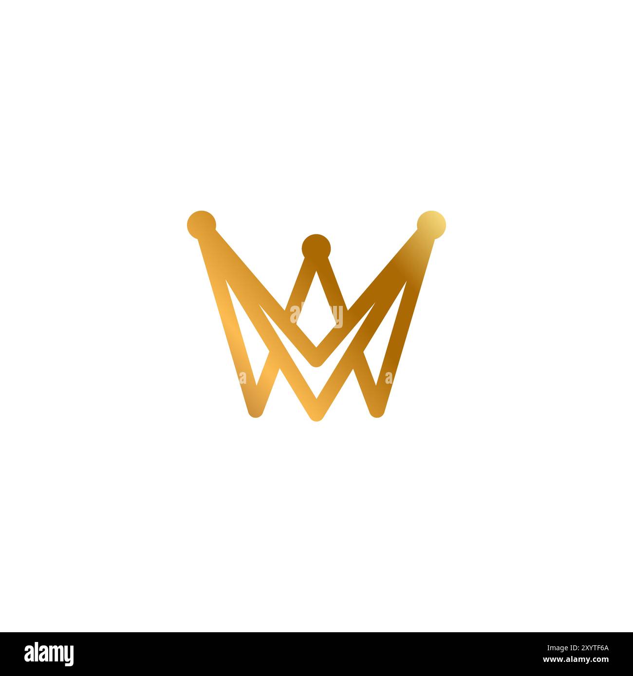 V Crown Logo Vector. Crown Icon Vector. Stock Vector