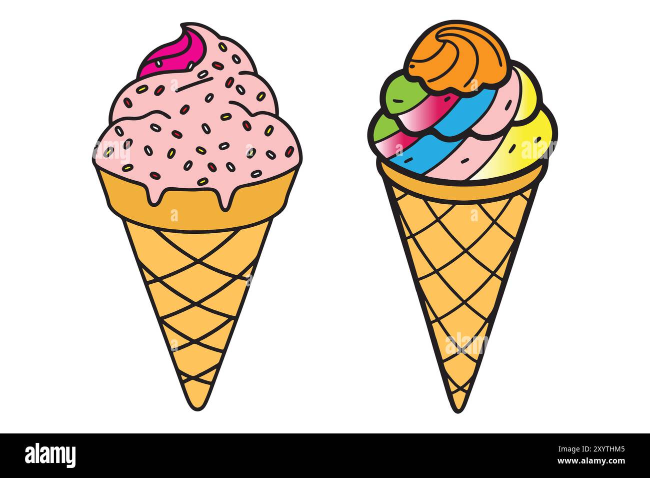 Ice cream with mint Stock Vector Images - Alamy