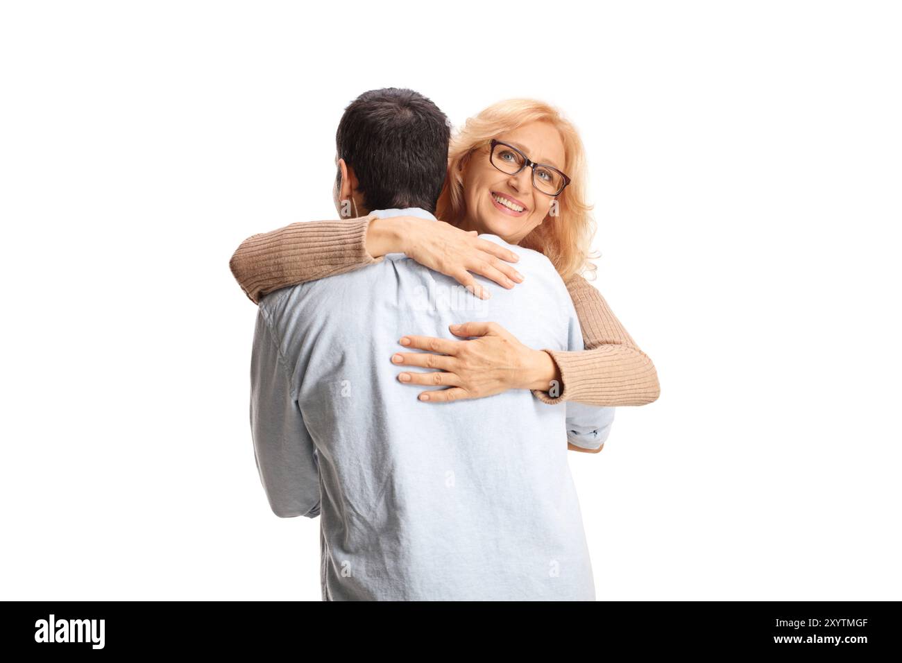 Glad caucasian woman hugging female hi-res stock photography and images ...