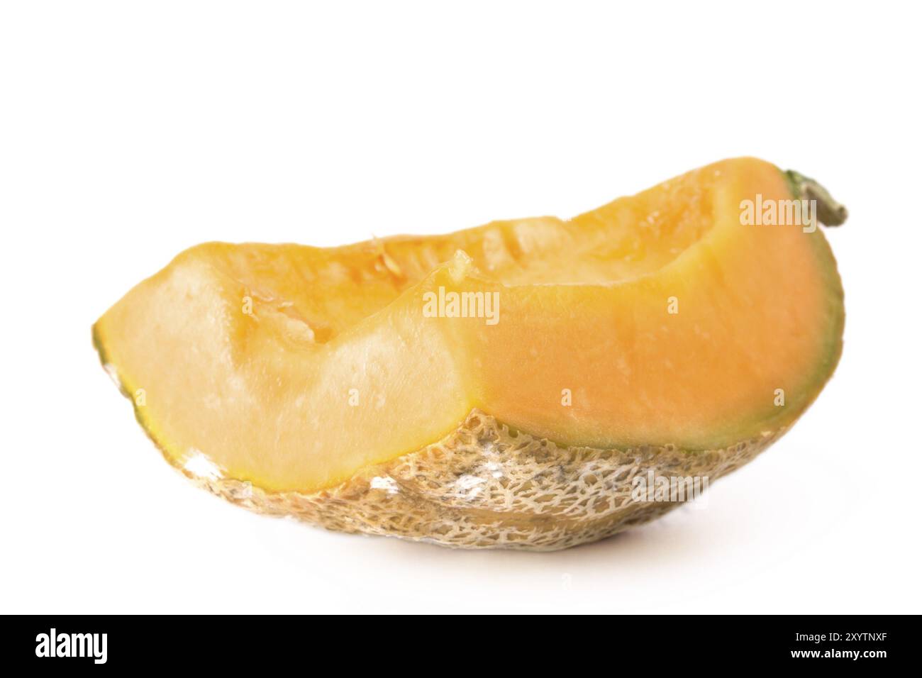 Slice of a rock melon Stock Photo