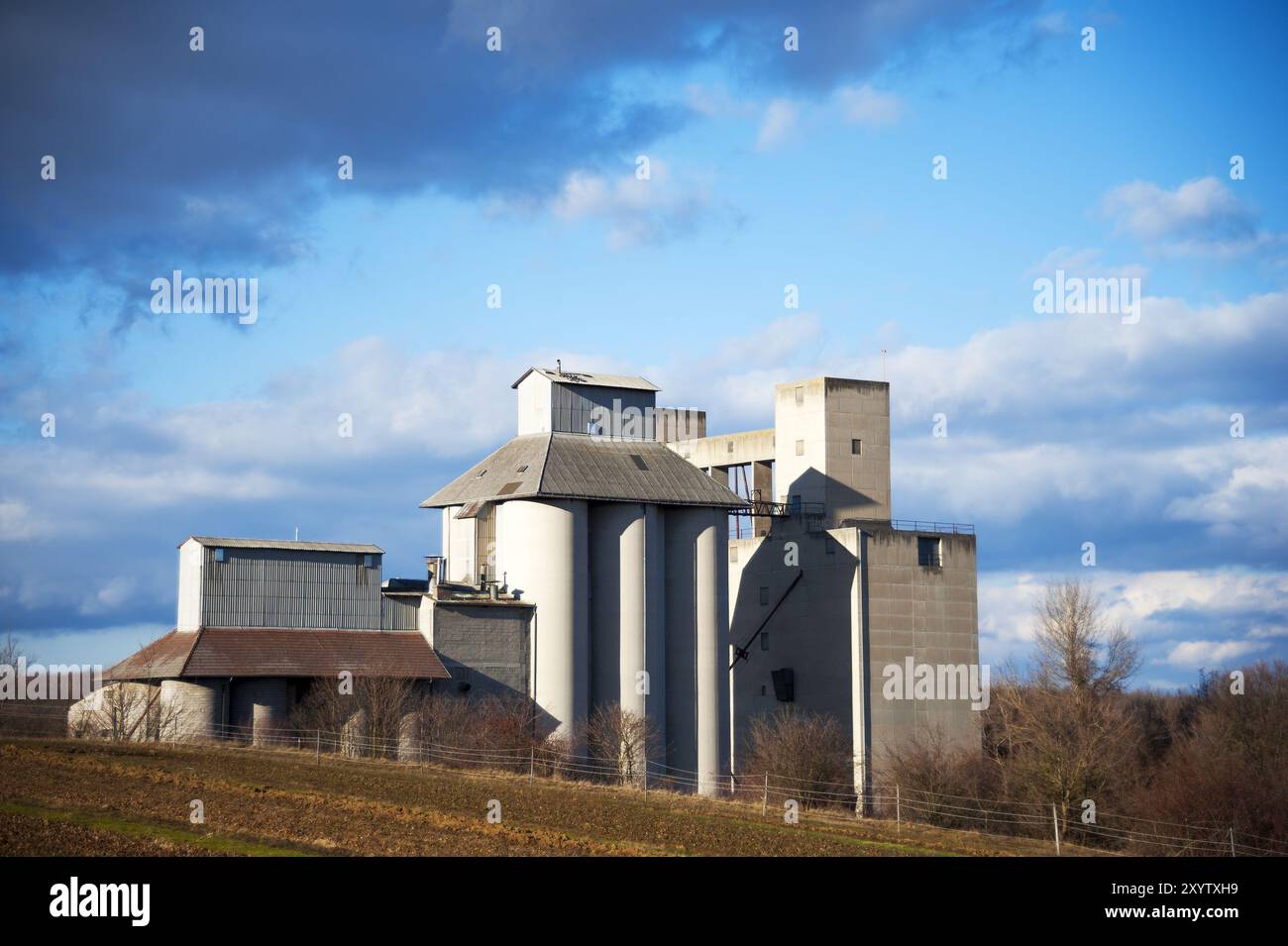 Storage buildings on farmland Stock Photo - Alamy