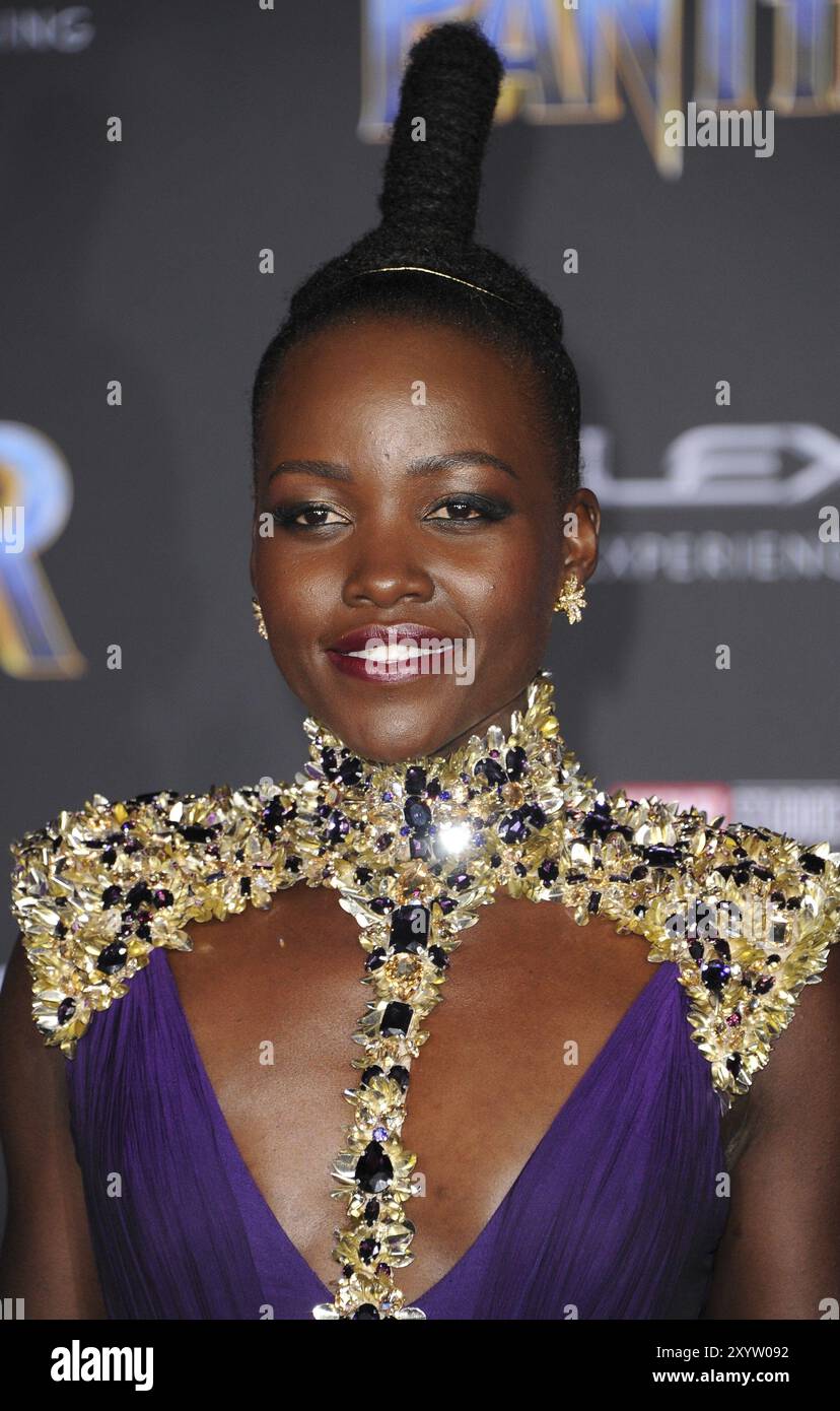 Lupita Nyong'o at the World premiere of Marvel's 'Black Panther' held