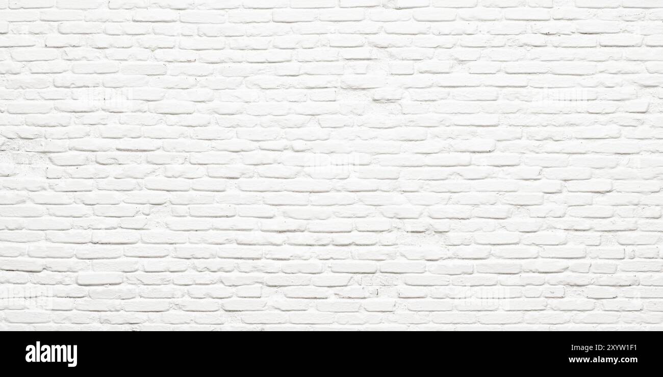 brick wall painted white, abstract background for inserting text Stock Photo