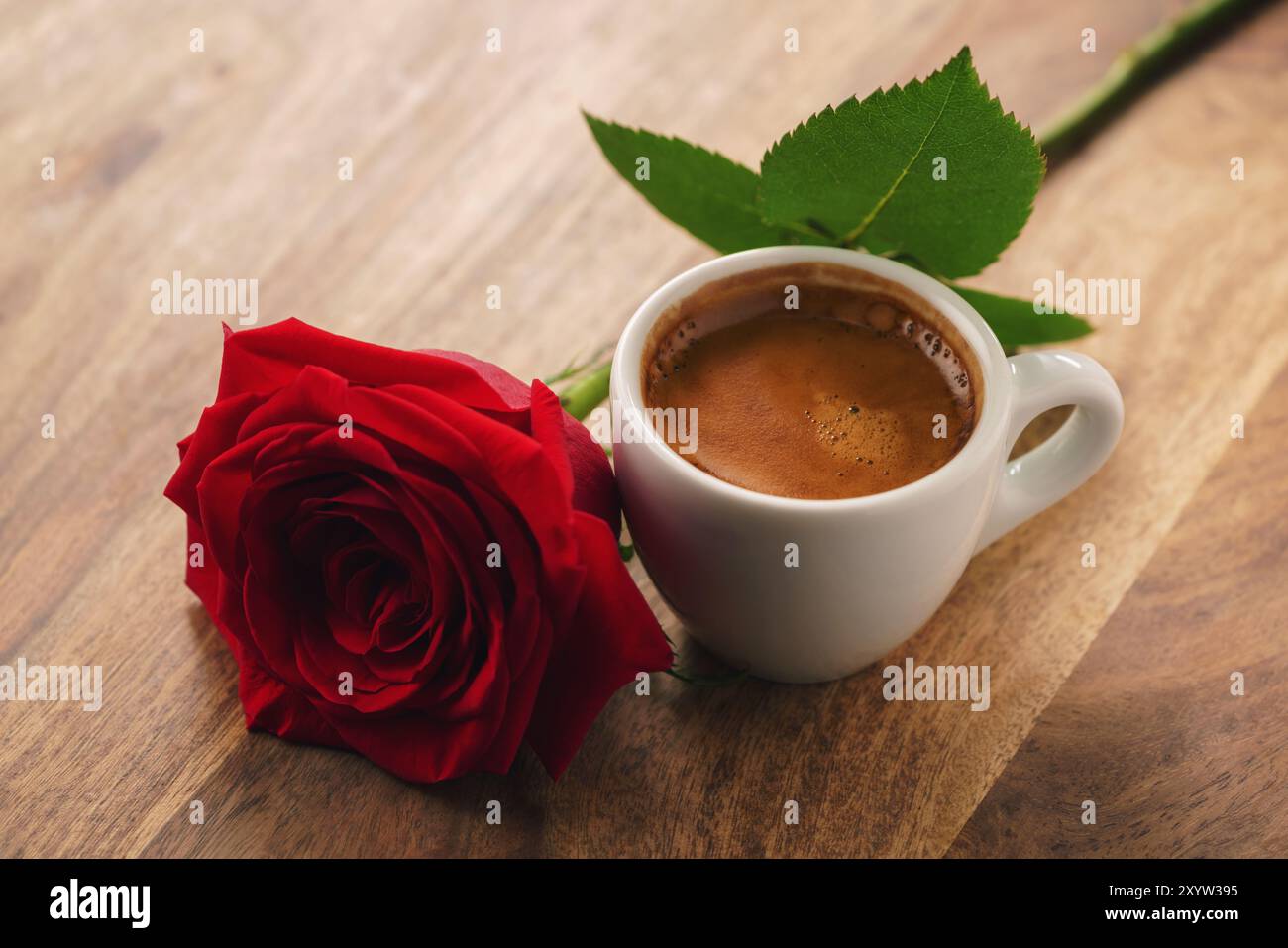Espresso with flower hi-res stock photography and images - Alamy
