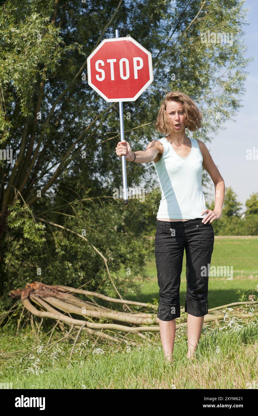 Womans stop sign hi-res stock photography and images - Alamy