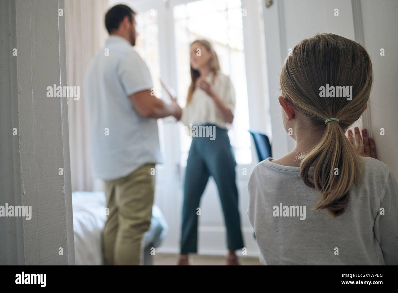 Child watching parents arguing hi-res stock photography and images - Alamy