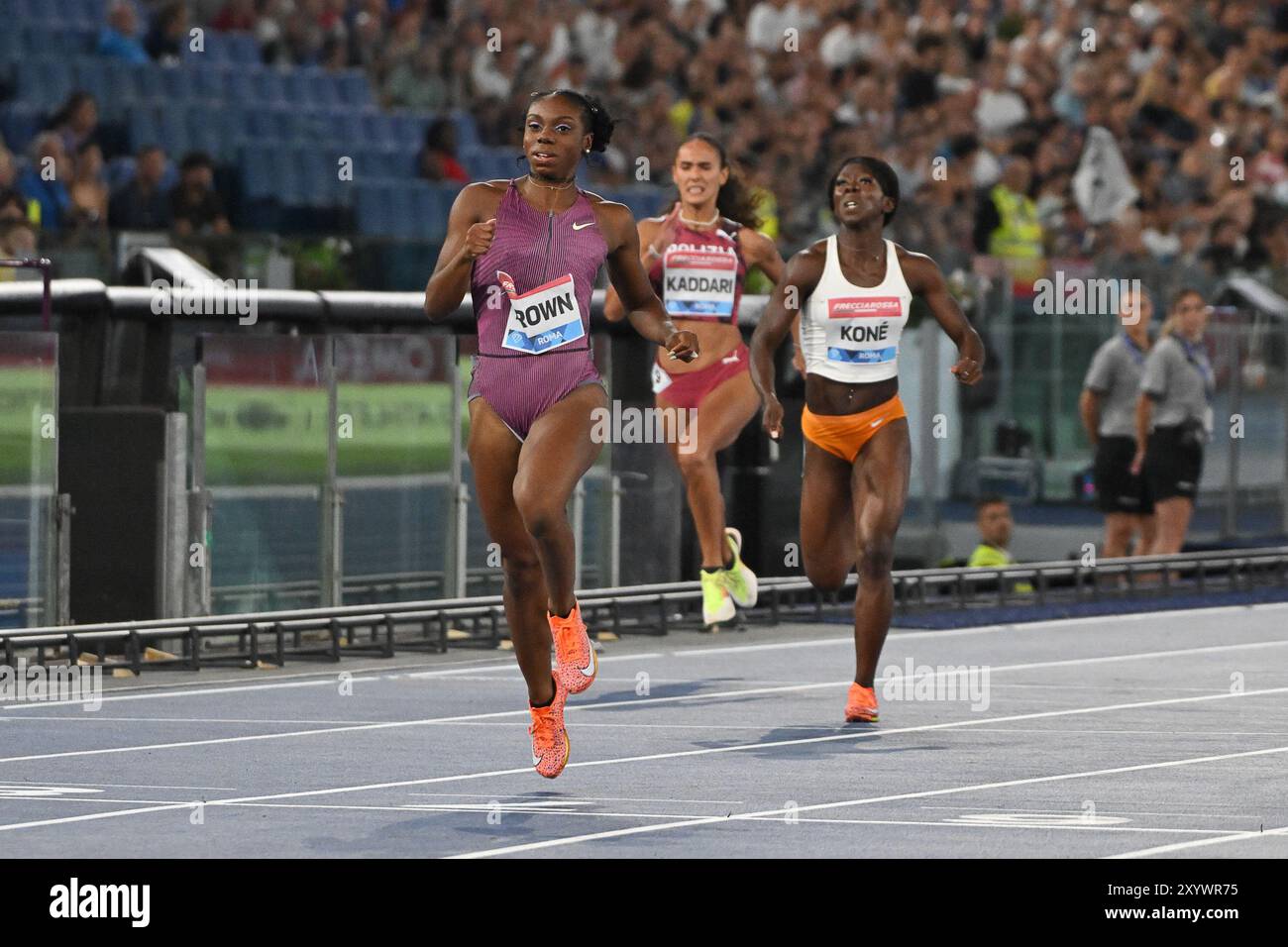 Stadio Olimpico, Rome, Italy. 30th Aug, 2024. 2024 Rome Golden Gala Diamond League Athletics; BROWN, Brittany Women's 200 meters Credit: Action Plus Sports/Alamy Live News Stock Photo