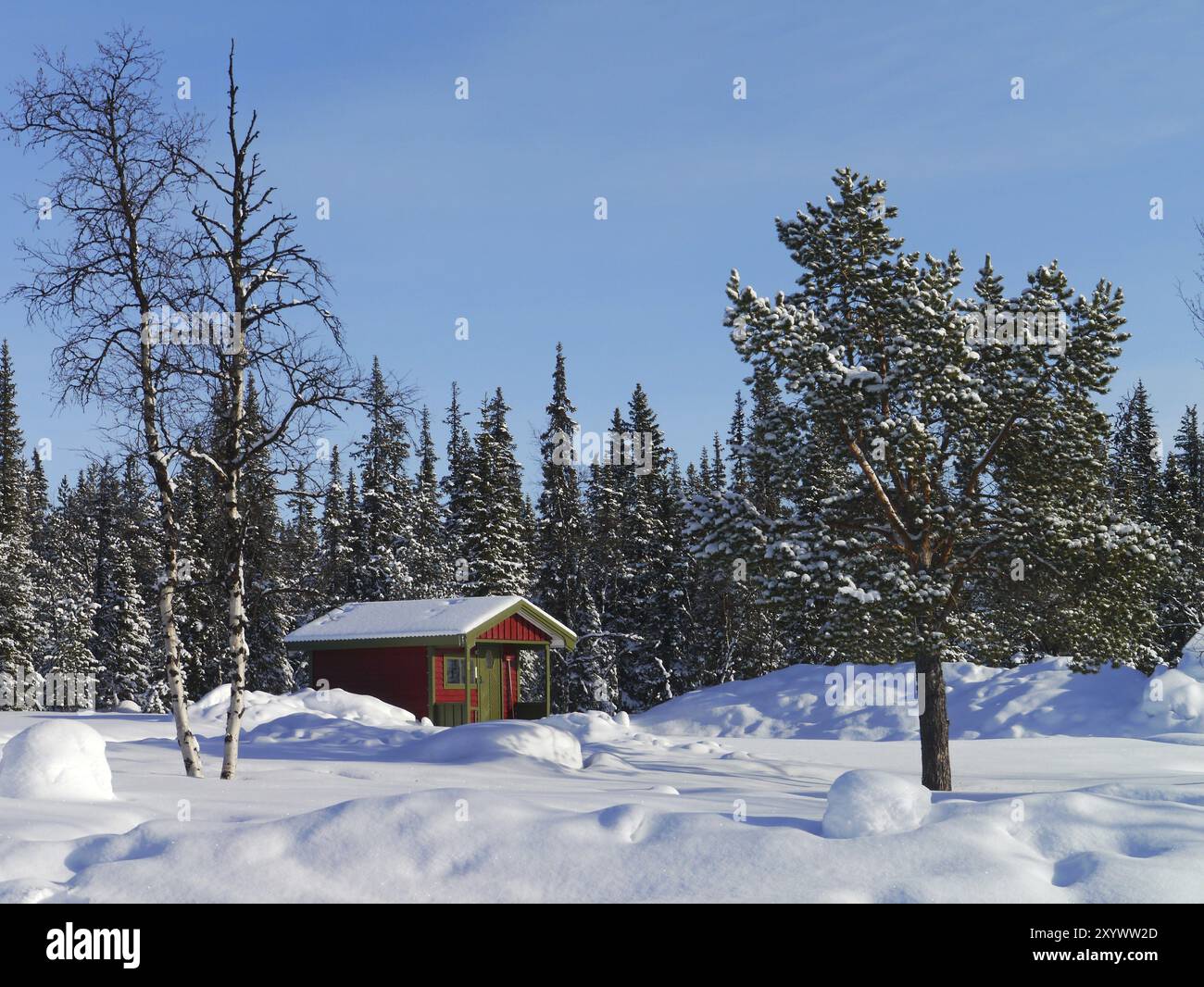 Cabin in Lapland Stock Photo - Alamy