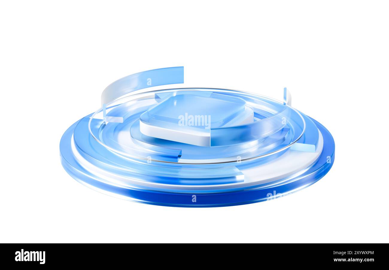 Abstract translucent with gradient empty stage, 3d rendering. 3d illustration. Stock Photo