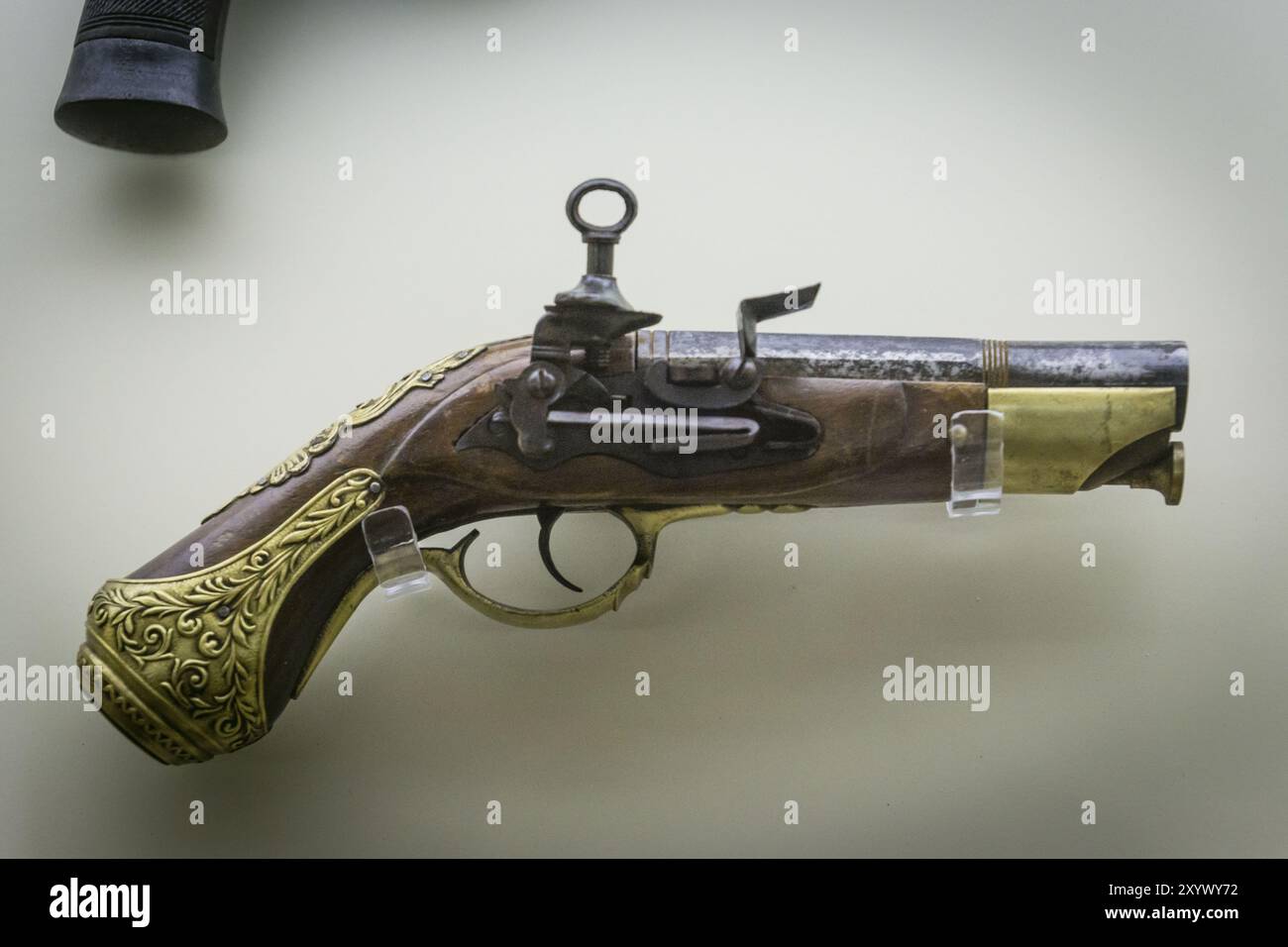 Spark gun, 18th century, Castle of San Carlos, seventeenth century, Palma, Mallorca, Spain, Europe Stock Photo