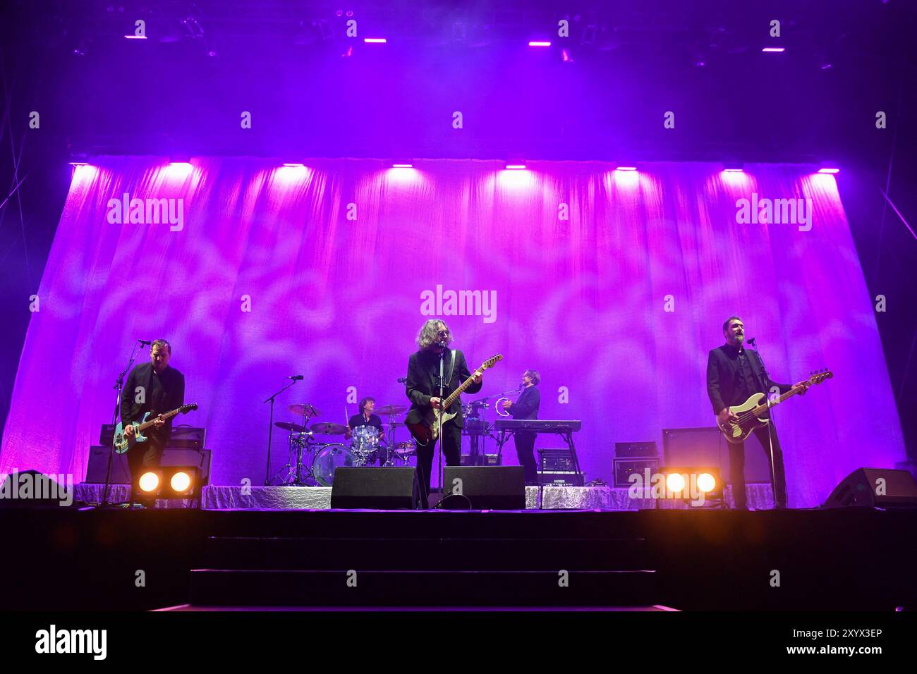 Chamarande, France. 30th Aug, 2024. Matmatah performs during the RTL2