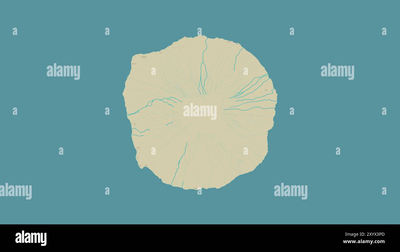 Manam Island In The Bismarck Sea On A Topographic OSM Humanitarian Manam Island In The Bismarck Sea On A Topographic Osm Humanitarian Style Map 2XYX3PD 