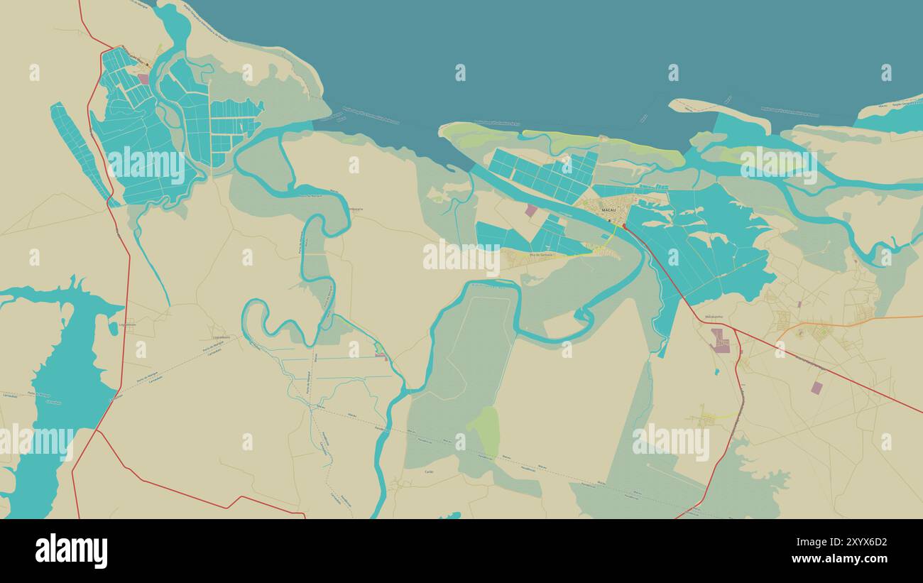 Santana-Rio-Grande Island in the South Atlantic Ocean on a topographic ...