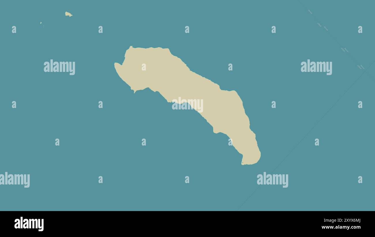 Shadwan Island in the Red Sea on a topographic, OSM Humanitarian style ...