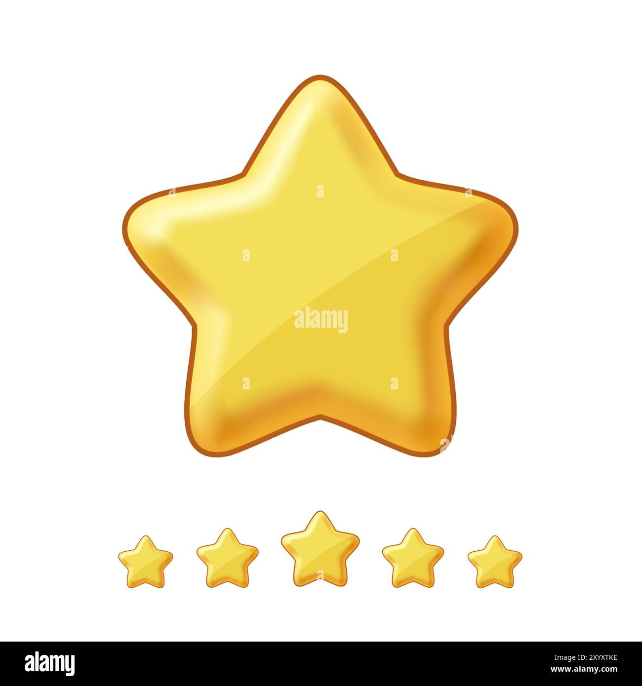 5 star rating five review icons yellow hi-res stock photography and ...