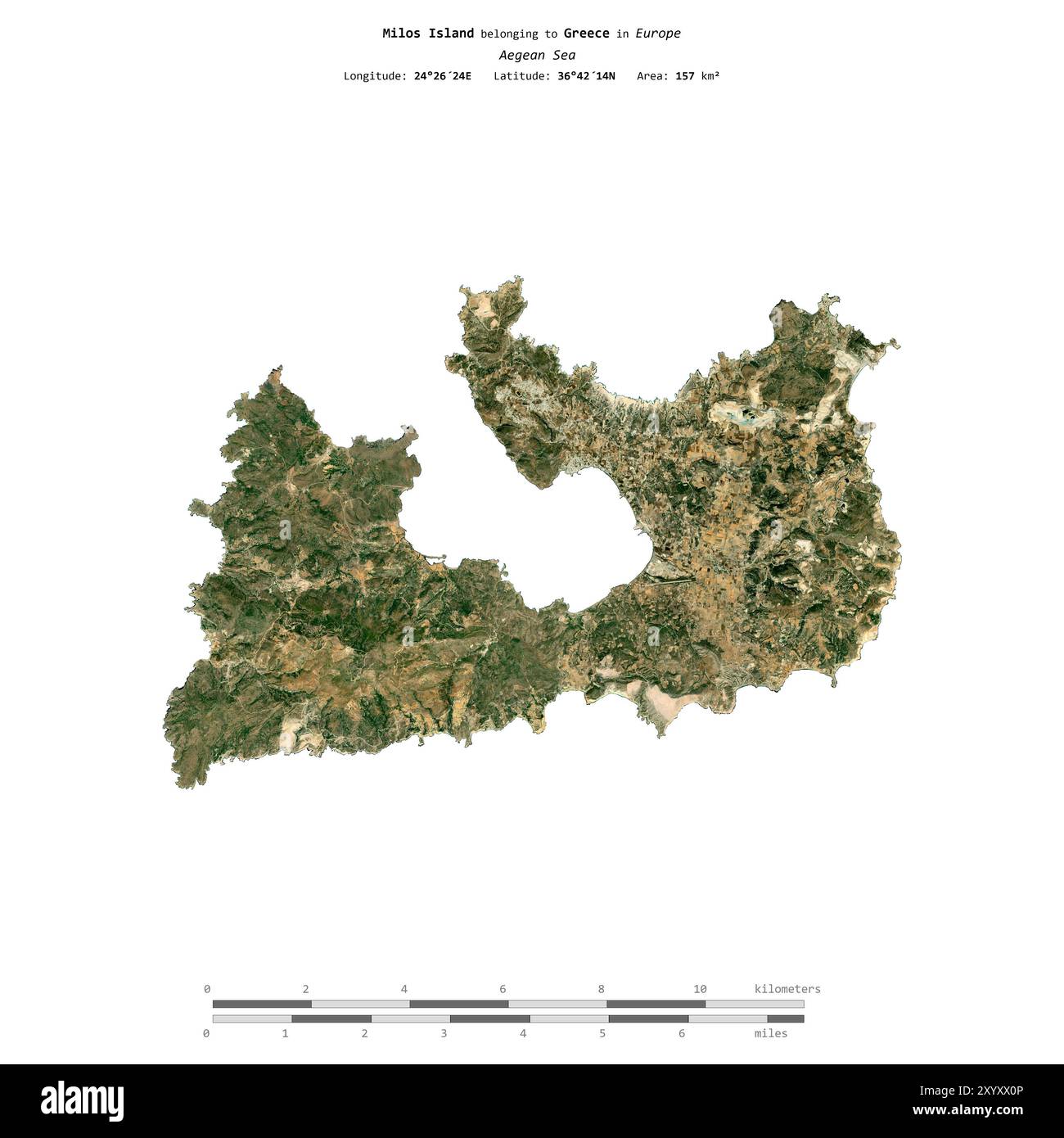 island of milos greece map