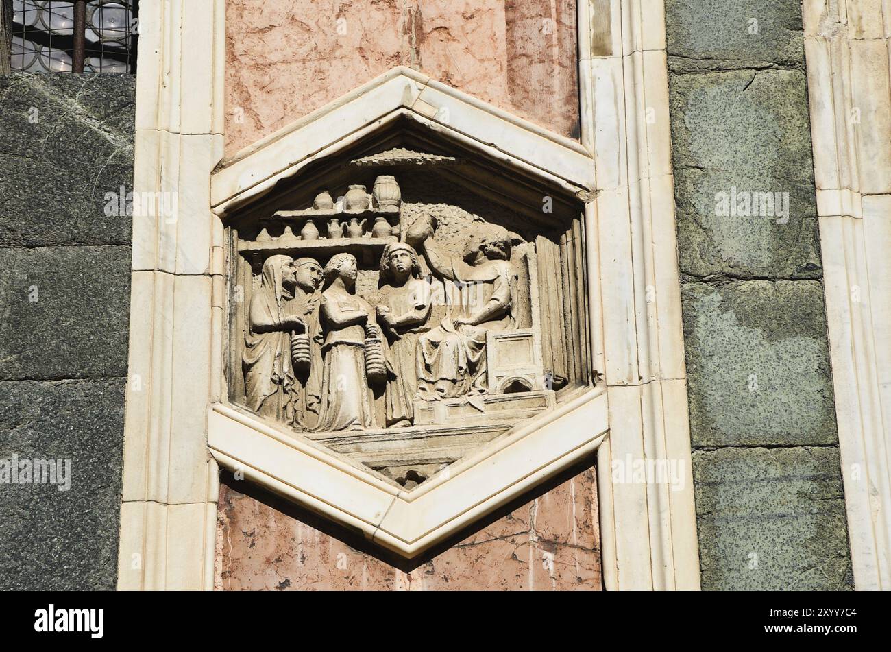 Florence, Italy. September 17, 2023. Close ups of the cathedral of santa maria del fioro in Florence Stock Photo