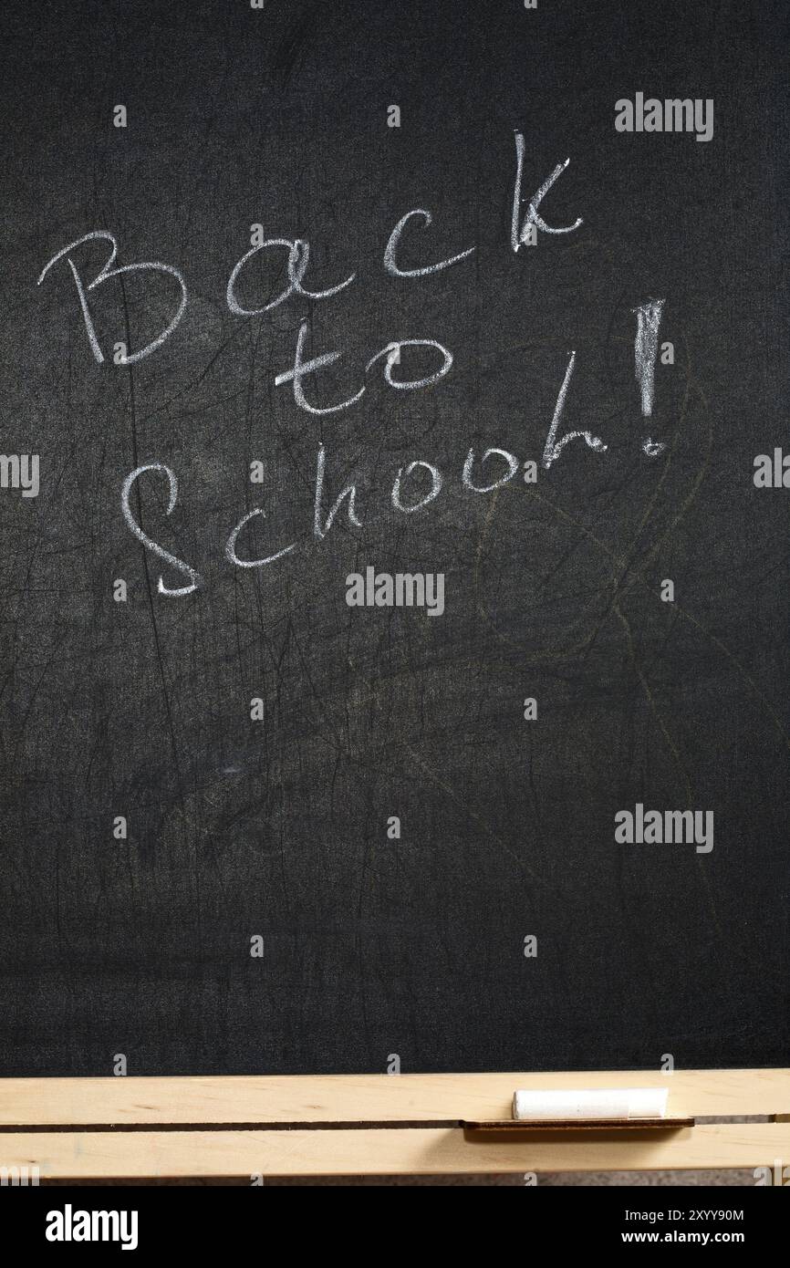 Blackboard texture with text Stock Photo - Alamy