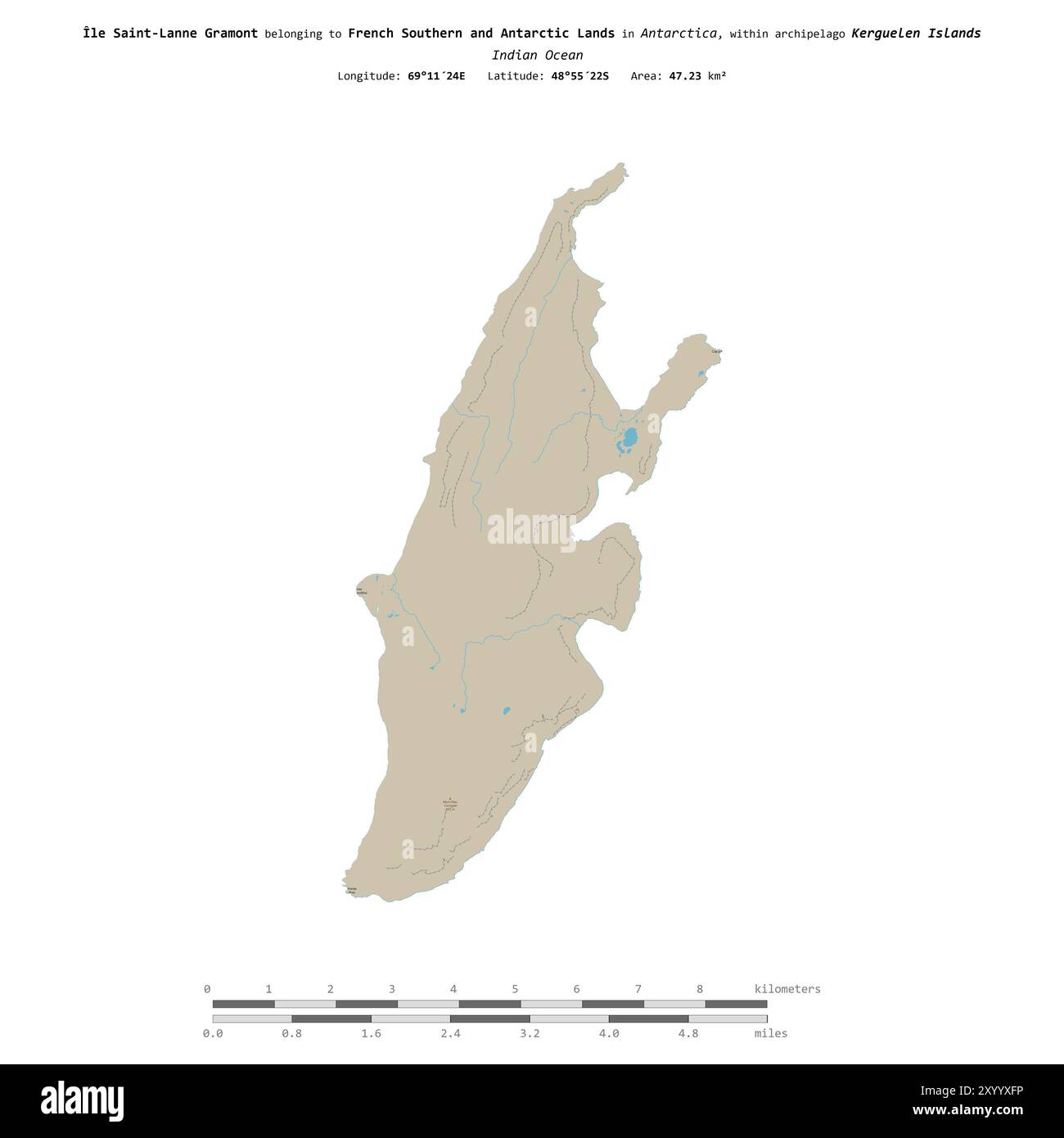 Ile SaintLanne Gramont in the Indian Ocean, belonging to French