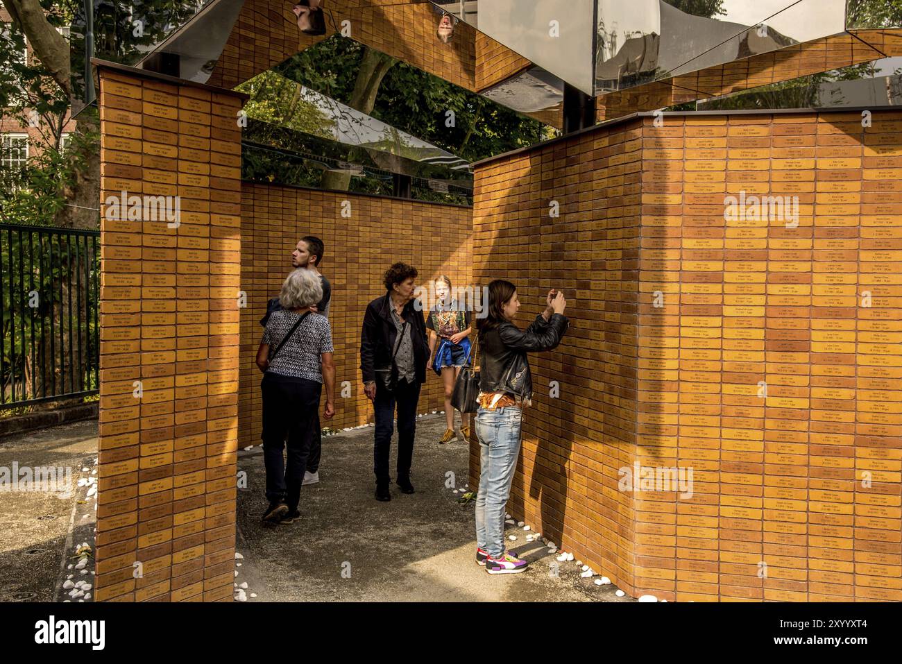 Amsterdam, Netherlands. September 2021. The holocaust name monument in ...