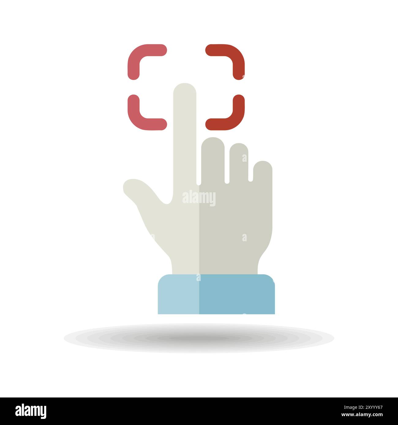 Fingerprint scanning vector icon. Biometrics concept. Security sign ...