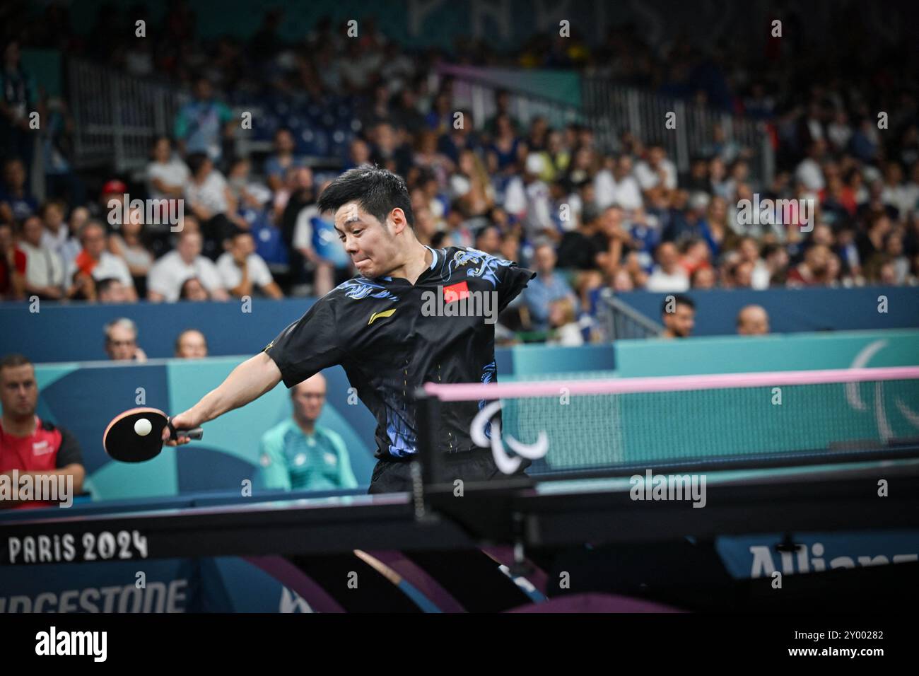 Chinese player Zhao Shuai at the Paralympic Games in para-table tennis ...
