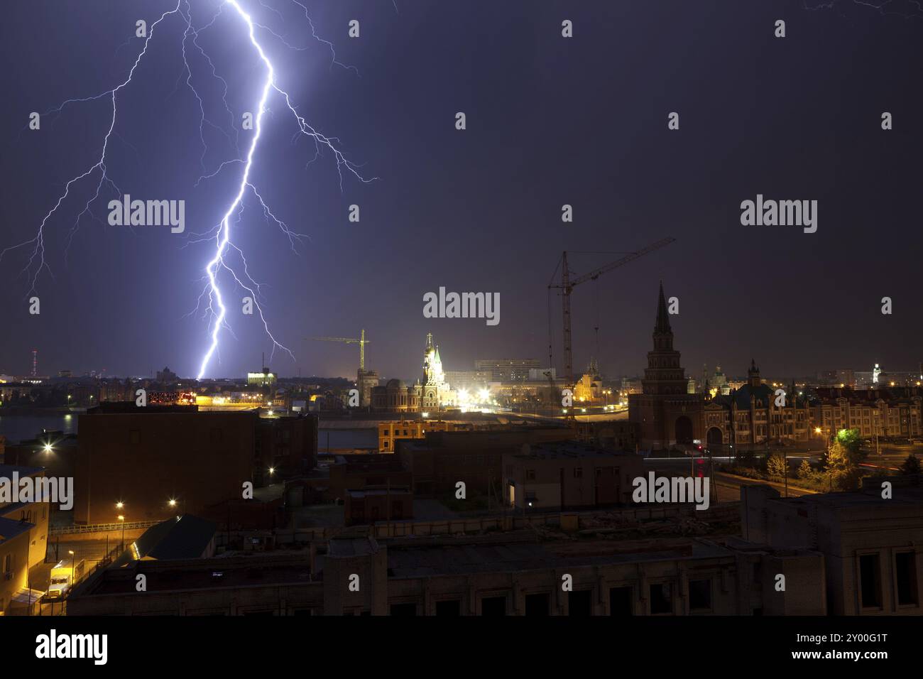 Lightning strikes during severe hi-res stock photography and images - Alamy