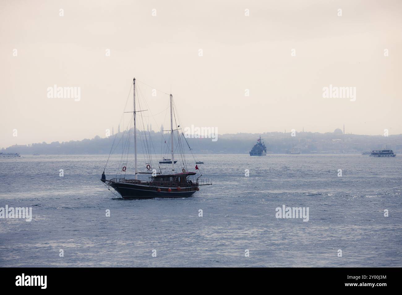 Bosphorus view at sunset, Istanbul, Turkey, Asia Stock Photo - Alamy