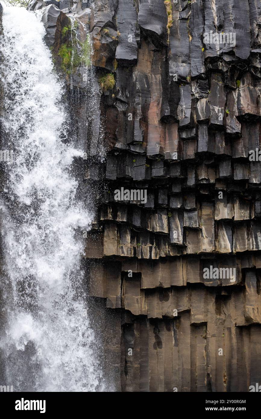 Svartifoss (Black Waterfall) with its typical basalt columns at ...