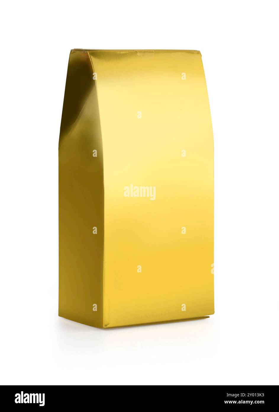 blank foil package isolated on white background with clipping path Stock Photo