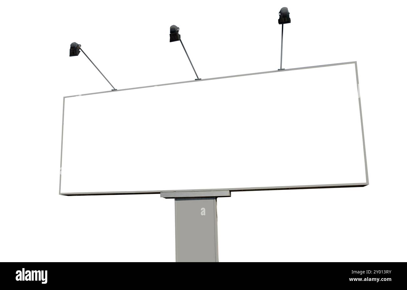 big empty white billboard isolated on white background Stock Photo - Alamy