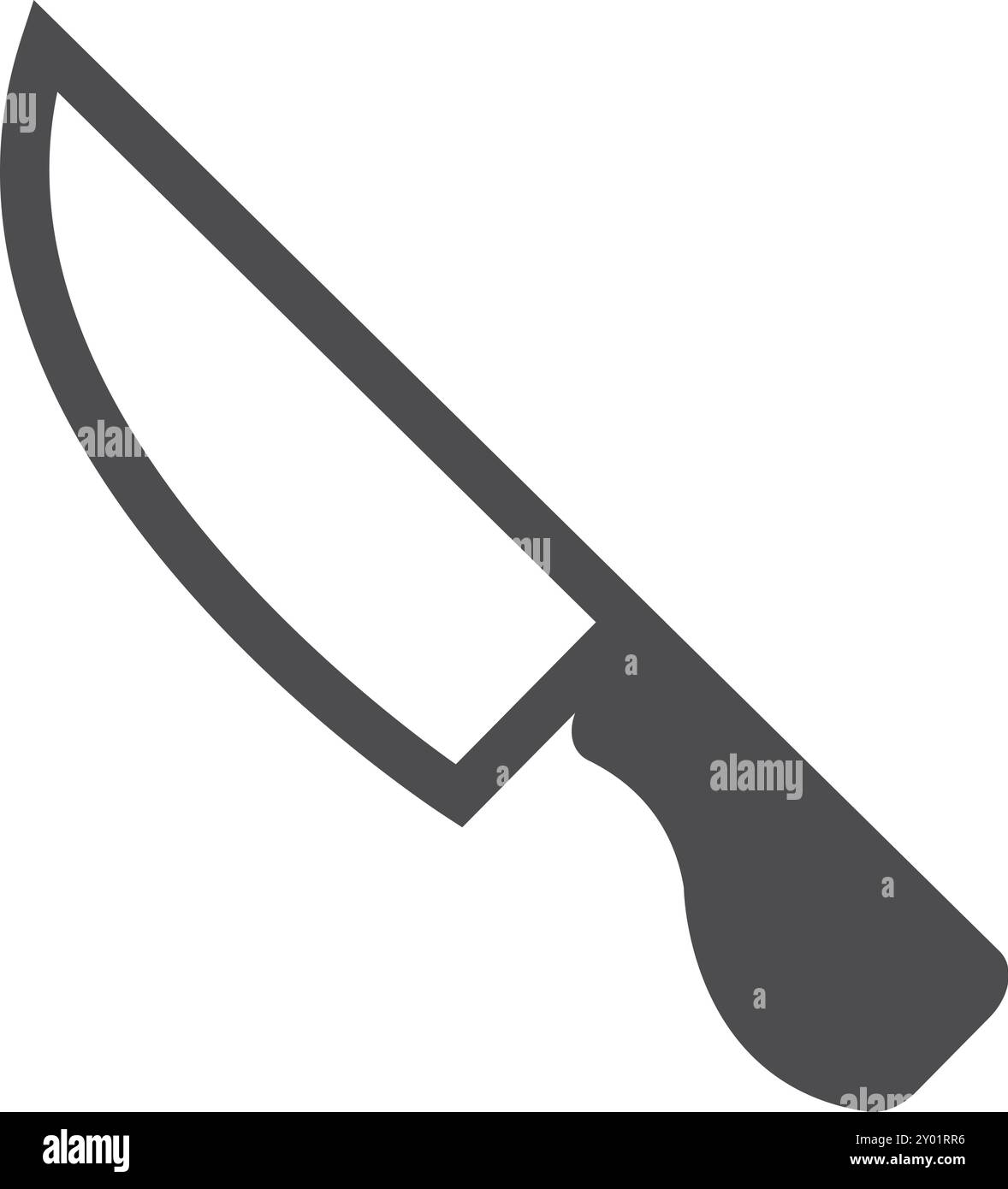 Knife black icon. Sharp cutting blade symbol Stock Vector Image & Art ...