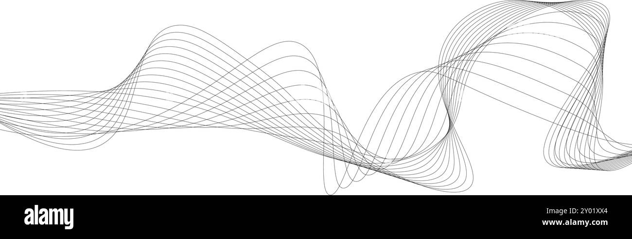 abstract black and white wave background. Vector illustration Stock ...