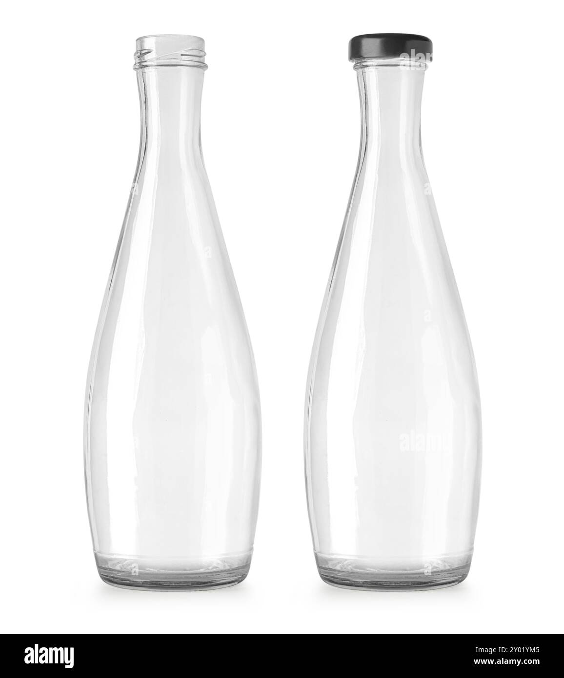 empty glass bottle isolated on white background Stock Photo