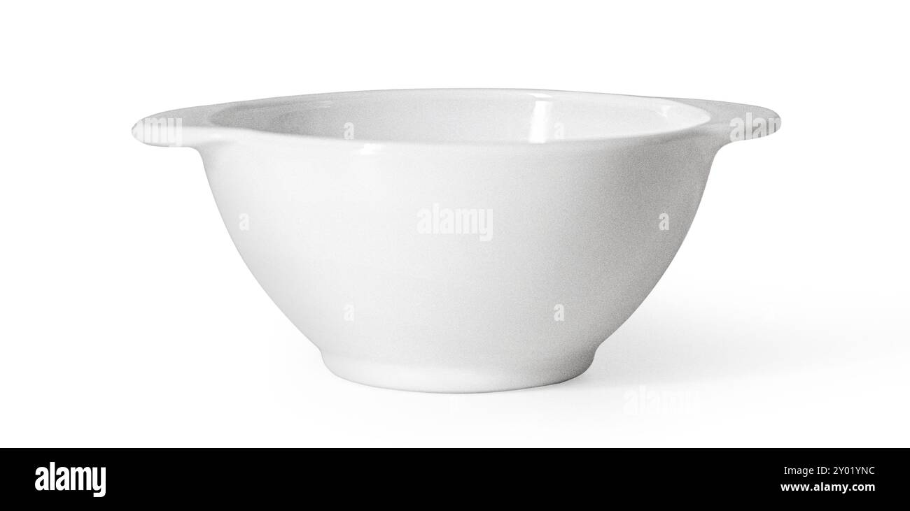 white ceramic bowl isolated on white background Stock Photo