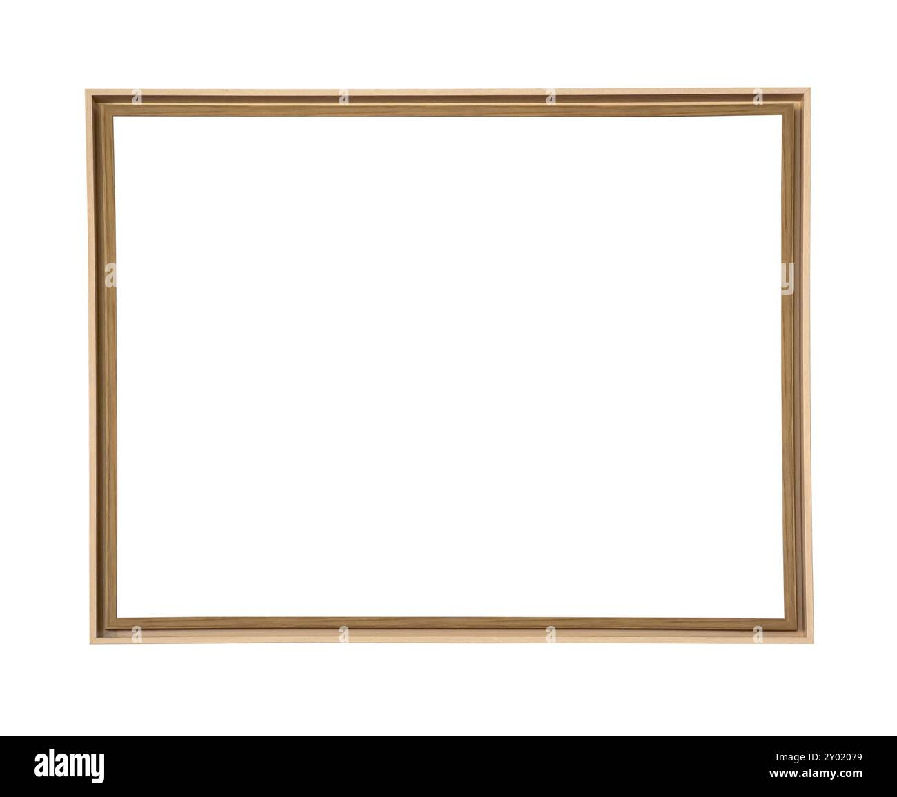 brown wooden frame on white background isolated Stock Photo - Alamy