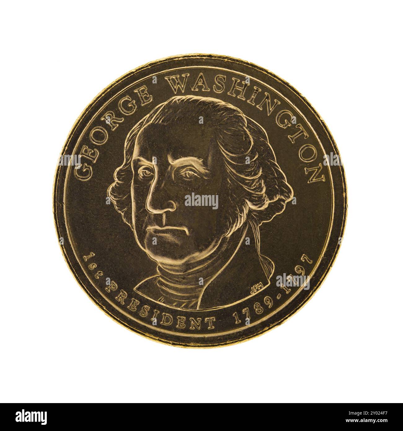 One dollar coin george washington hi-res stock photography