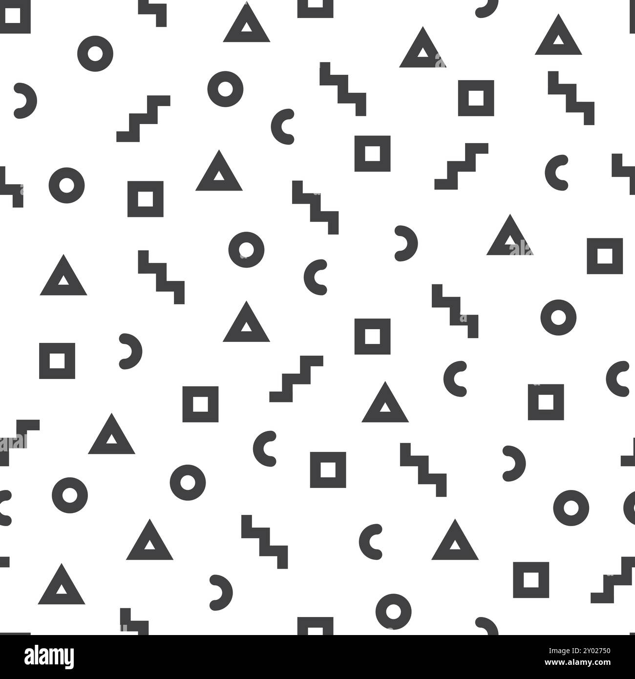 Memphis pattern. Seamless modern geometric shape square Stock Vector