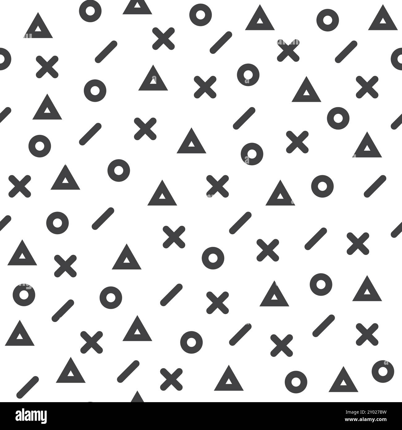 Seamless modern art pattern in memphis geometric style Stock Vector